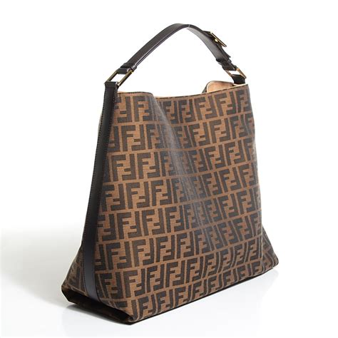 fendi black hobo bag outside zipper compartment|fendi hobo bag zucca.